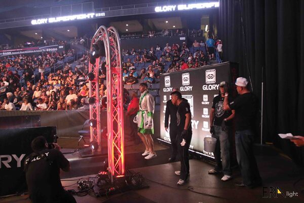 effect Magic dots for fighter entrance in glory kickboxing era lighting